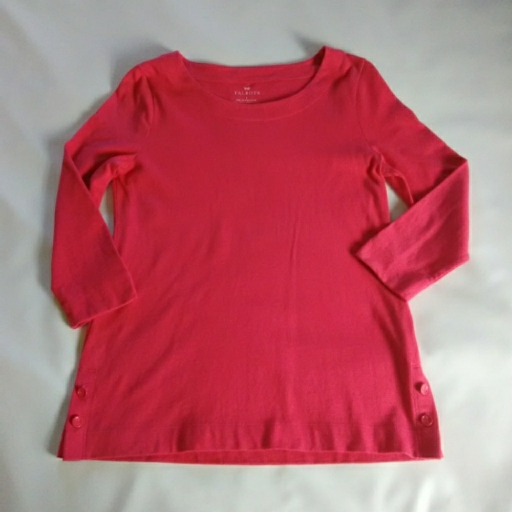Talbots pink cotton top - Picture 1 of 4